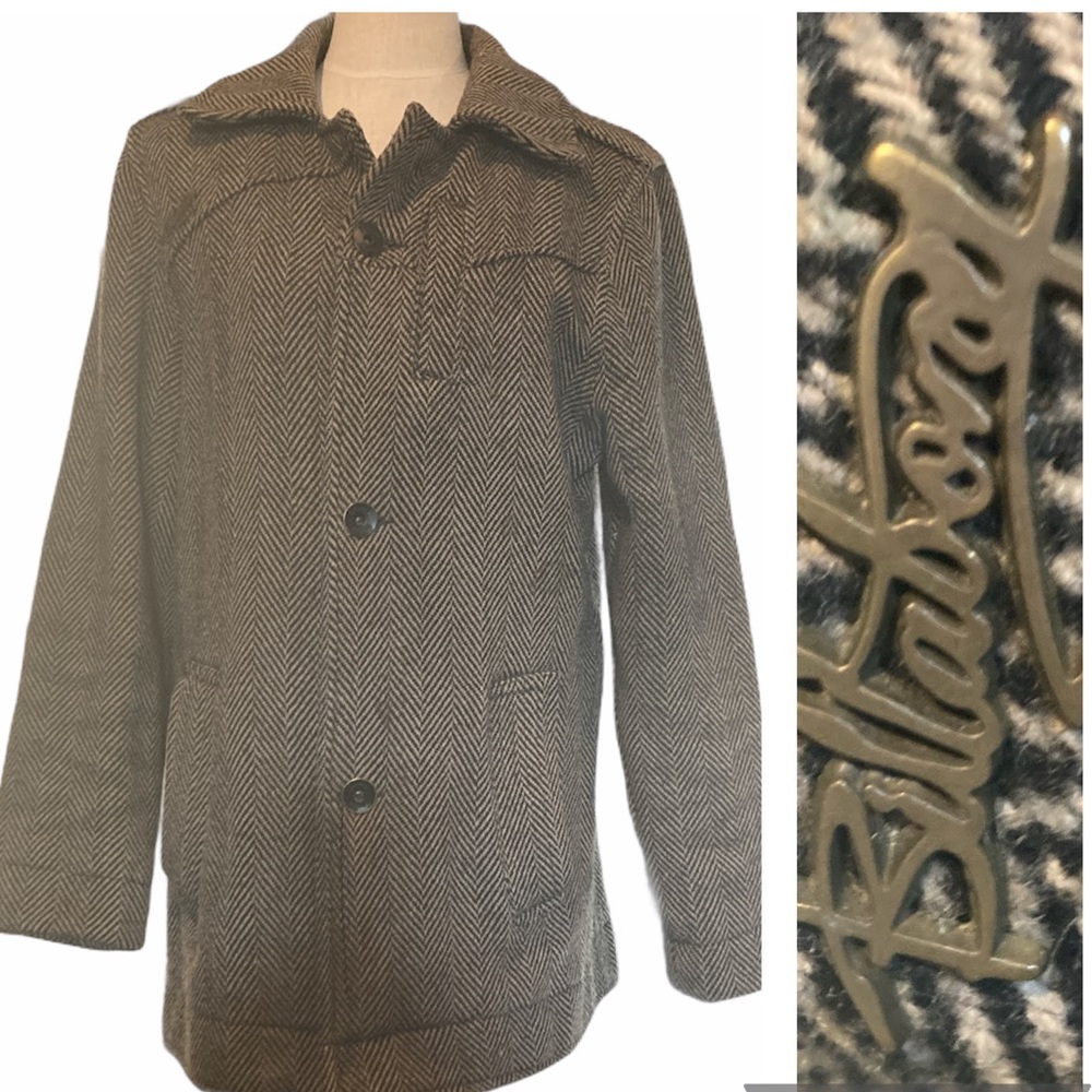 Billabong Szm Herring Bone Pattern Button Front - image 1